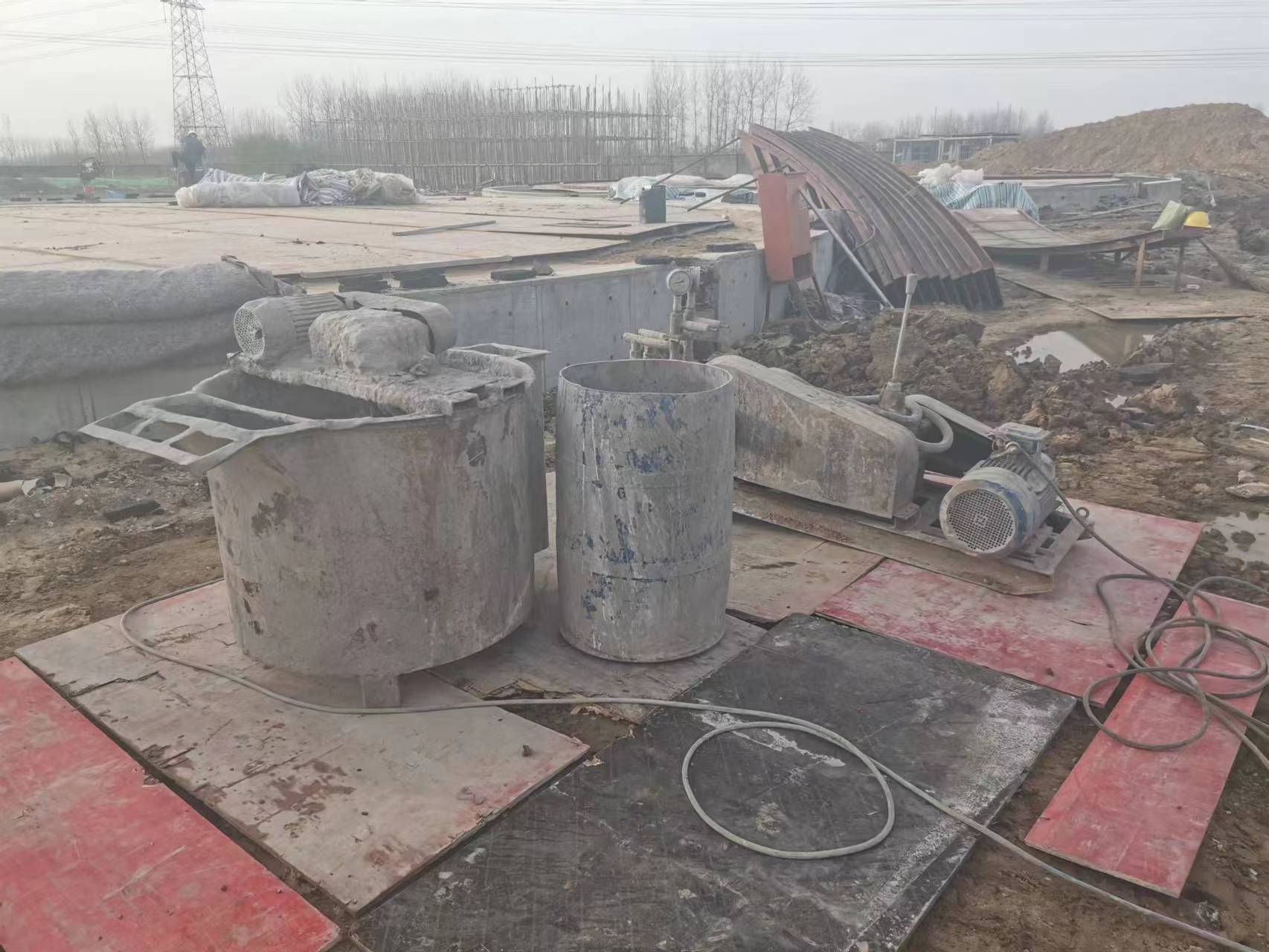 周矶办事处设备基础注浆